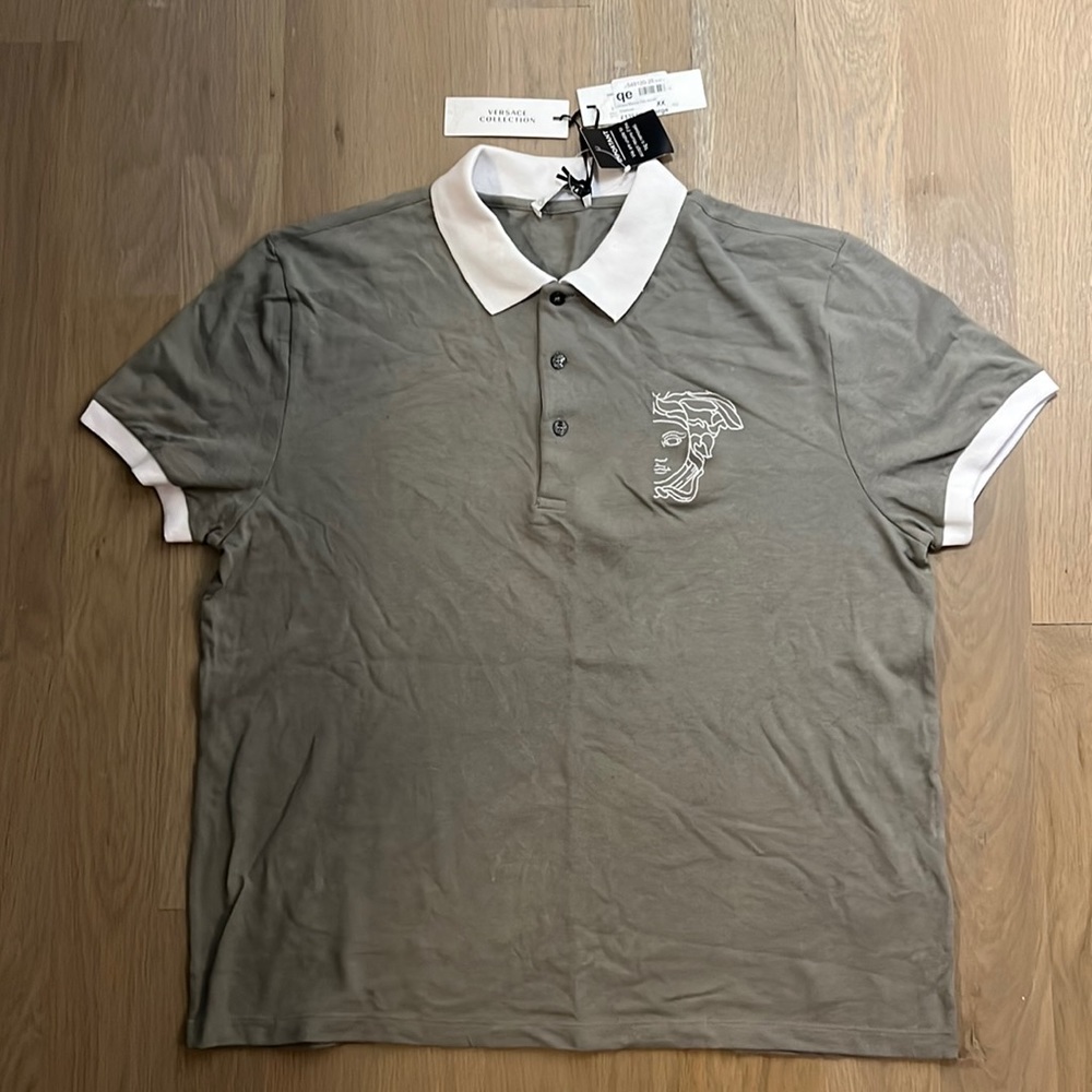 Gray Versace collection polo